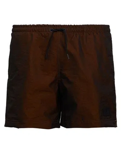 Pt Torino Man Swim Trunks Cocoa Size 38 Polyamide, Polyester In Brown