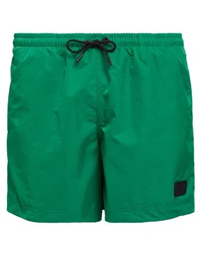 Pt Torino Man Swim Trunks Green Size 36 Polyamide, Polyester