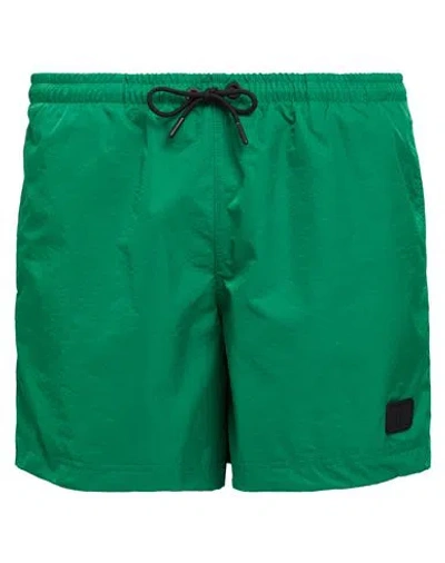 Pt Torino Man Swim Trunks Green Size 38 Polyamide, Polyester