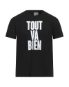 Pt Torino Man T-shirt Black Size 42 Textile Fibers In Black