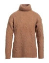Pt Torino Man Turtleneck Brown Size 40 Wool, Alpaca Wool, Acrylic