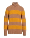 Pt Torino Man Turtleneck Camel Size 40 Wool, Alpaca Wool, Acrylic In Sand
