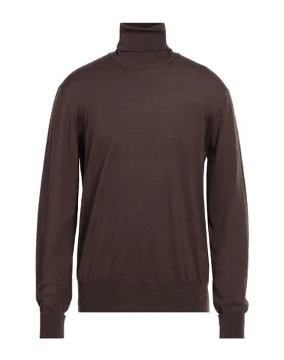 PT TORINO PT TORINO MAN TURTLENECK DARK BROWN SIZE 42 VIRGIN WOOL