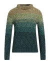 Pt Torino Man Turtleneck Emerald Green Size 40 Acrylic, Wool, Polyamide