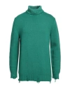 Pt Torino Man Turtleneck Green Size 44 Virgin Wool