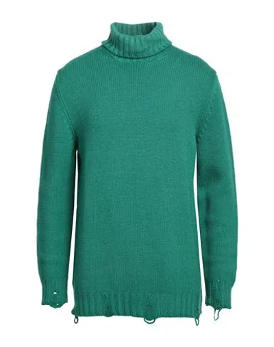 Pt Torino Man Turtleneck Green Size 44 Virgin Wool