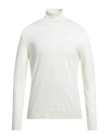 Pt Torino Man Turtleneck Ivory Size 38 Virgin Wool In White