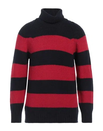 Pt Torino Man Turtleneck Midnight Blue Size 40 Wool, Alpaca Wool, Acrylic In Blue