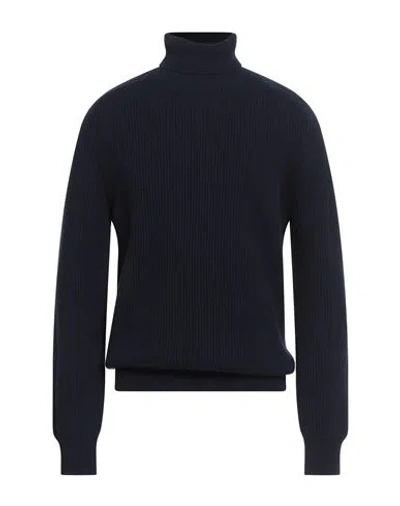 Pt Torino Man Turtleneck Midnight Blue Size 44 Virgin Wool, Cashmere