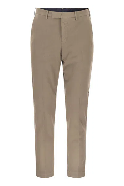 Pt Torino Master - Cotton And Cashmere Trousers In Gray