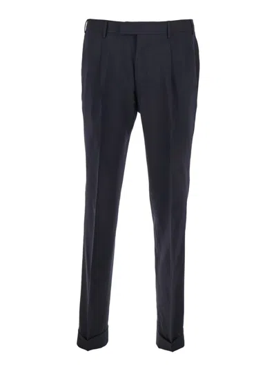 Pt Torino Belt Loop Casual Pants In Blue