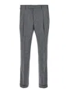 PT TORINO GREY SLIM PANTS WITH CONCEALED CLOSURE IN FABRIC MAN