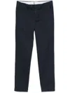 Pt Torino Navy Blue Cotton Trousers In Black