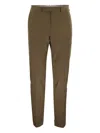 Pt Torino Master Super Slim Stretch Gabardine Trousers In Brown