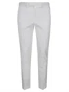 Pt Torino Cotton And Linen Trousers In White