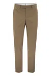Pt Torino Master-fit Cotton-blend Trousers In Brown