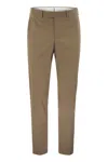 Pt Torino Master-fit Cotton-blend Trousers In Brown