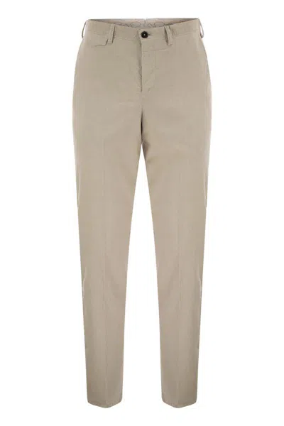 Pt Torino Master-fit Cotton-linen Trousers In Neutral