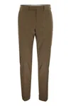 Pt Torino Pressed-crease Straight-leg Trousers In Brown