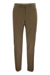 Pt Torino Pressed-crease Straight-leg Trousers In Brown