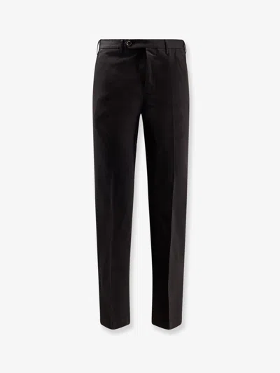 Pt Torino Master Fit Style Stretch Cotton Trousers In Black