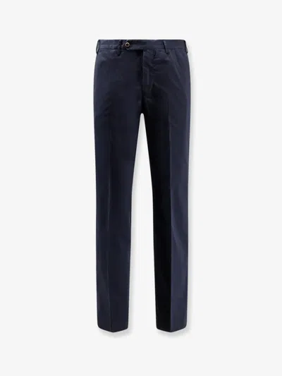 Pt Torino Master Fit Style Stretch Cotton Trousers In Blue