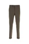 Pt Torino Master-fit Cotton-blend Trousers In Tobacco