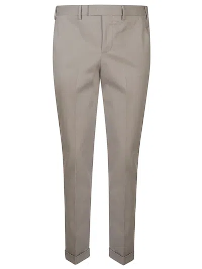 Pt Torino Master Flat Front Pant In Brown