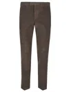 Pt Torino Trousers Back Side Pockets Loops In Marrone Scuro
