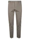Pt Torino Taupe Cotton Stretch Master Pants In Tortora