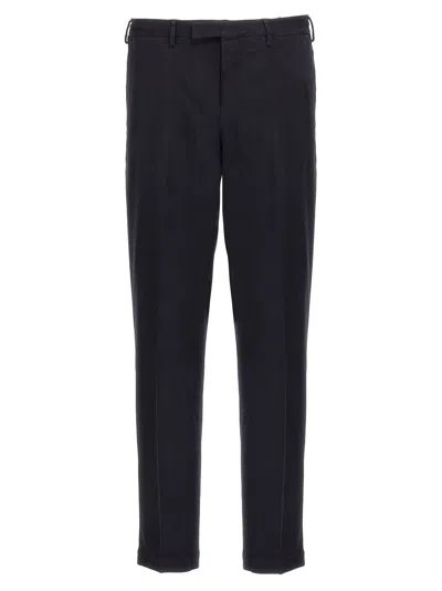 Pt Torino Trousers Tapered Cuffed Hem In Black