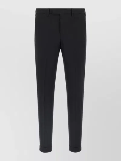 Pt Torino Master Pants Back Pocket Belt Loops In Black