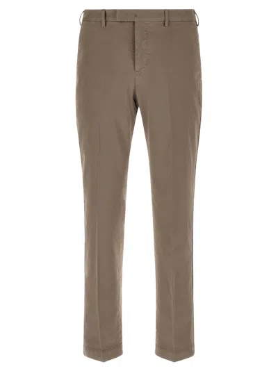 Pt Torino Master Tapered Trousers In Brown