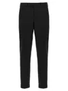 Pt Torino Cotton Trousers With Back Pockets And Belt Loops In Black