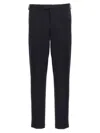 Pt Torino Tailored Black Trousers With Discreet Pockets In Blue