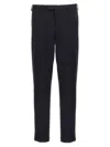 Pt Torino Tailored Black Trousers With Discreet Pockets In Blue