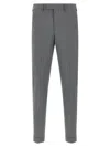 Pt Torino Master Tailored Trousers Front Crease Belt Loops In Gray