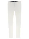 Pt Torino White Stretch-design Tapered Trousers In White