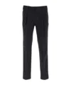 Pt Torino Stretch Cotton Trousers With Pockets And Loops In Black