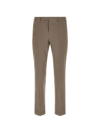 Pt Torino Master Tapered Trousers In Brown