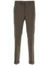 Pt Torino Master-fit Cotton-blend Trousers In Brown