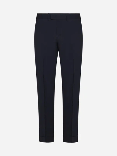 Pt Torino Master Wool Trousers In Blue