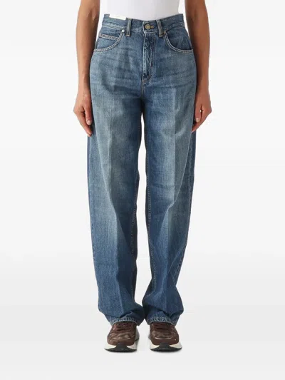 Pt Torino Megan Faded Wide-leg Jeans In Blue