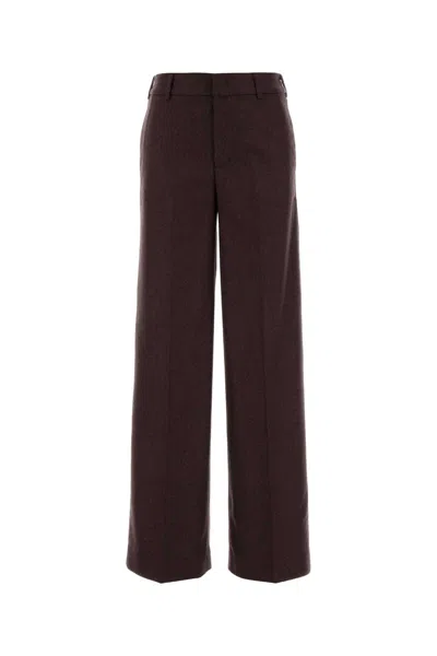 PT TORINO MELANGE GRAPE WOOL BLEND LORENZA PALAZZO PANT