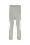 Pt Torino Wool Trousers With Pleated Front And Cuffed Hem