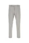 Pt Torino Wool Trousers With Pleated Front And Cuffed Hem In 0220