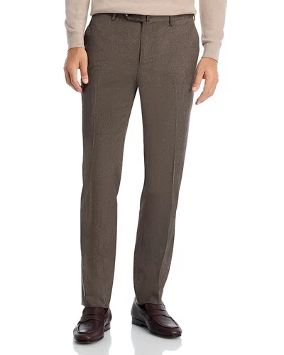 Pt Torino Melange Stretch Flannel Slim Fit Trousers In Gray