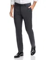 Pt Torino Melange Stretch Flannel Slim Fit Trousers In Charcoal