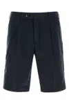 Pt Torino Dark Blue Solid Shorts In Dark Blue