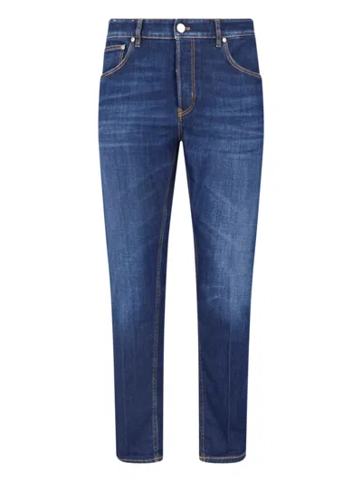 Pt Torino Straight Cut Denim Trousers Five Pocket Design In Multi